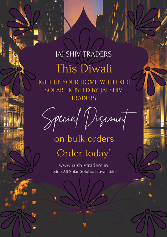 Light Up Your Life This Diwali with Exide Solar Solutions: Festive Savings Await! - JAI SHIV TRADERS