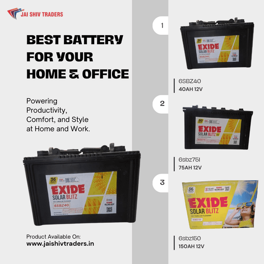 Exide Solar Blitz (SBZ): A Comprehensive Guide to this High-Performance Battery - JAI SHIV TRADERS