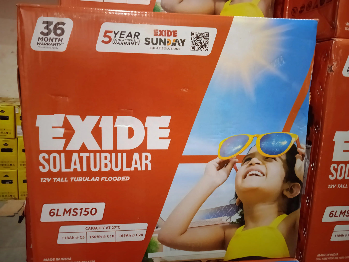 Exide Solar Tubular 6LMS150 - JAI SHIV TRADERS
