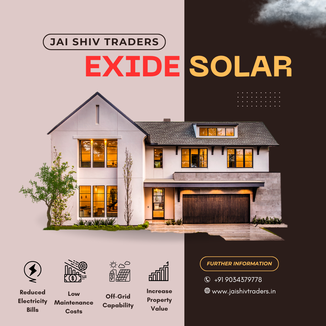 Boost Your Home's Efficiency with Exide Solar - JAI SHIV TRADERS