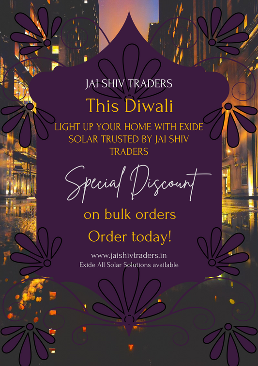 Light Up Your Life This Diwali with Exide Solar Solutions: Festive Savings Await! - JAI SHIV TRADERS