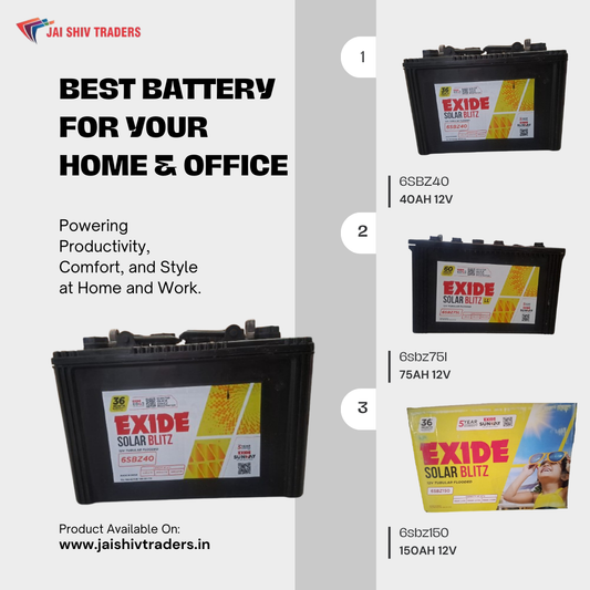 Exide Solar Blitz (SBZ): A Comprehensive Guide to this High-Performance Battery - JAI SHIV TRADERS