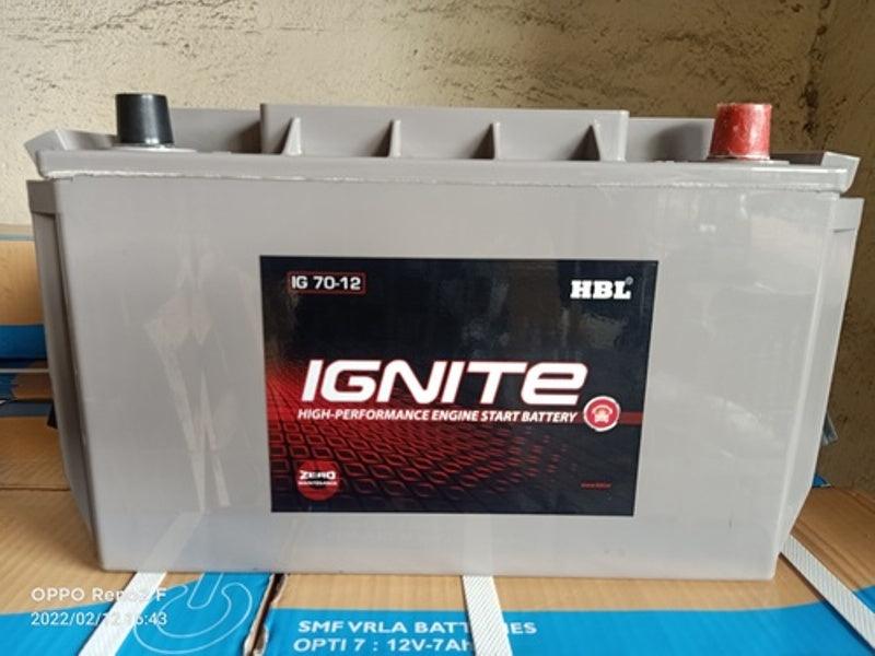 HBL IG 70AH-12V Ignite Generator Battery - JAI SHIV TRADERS