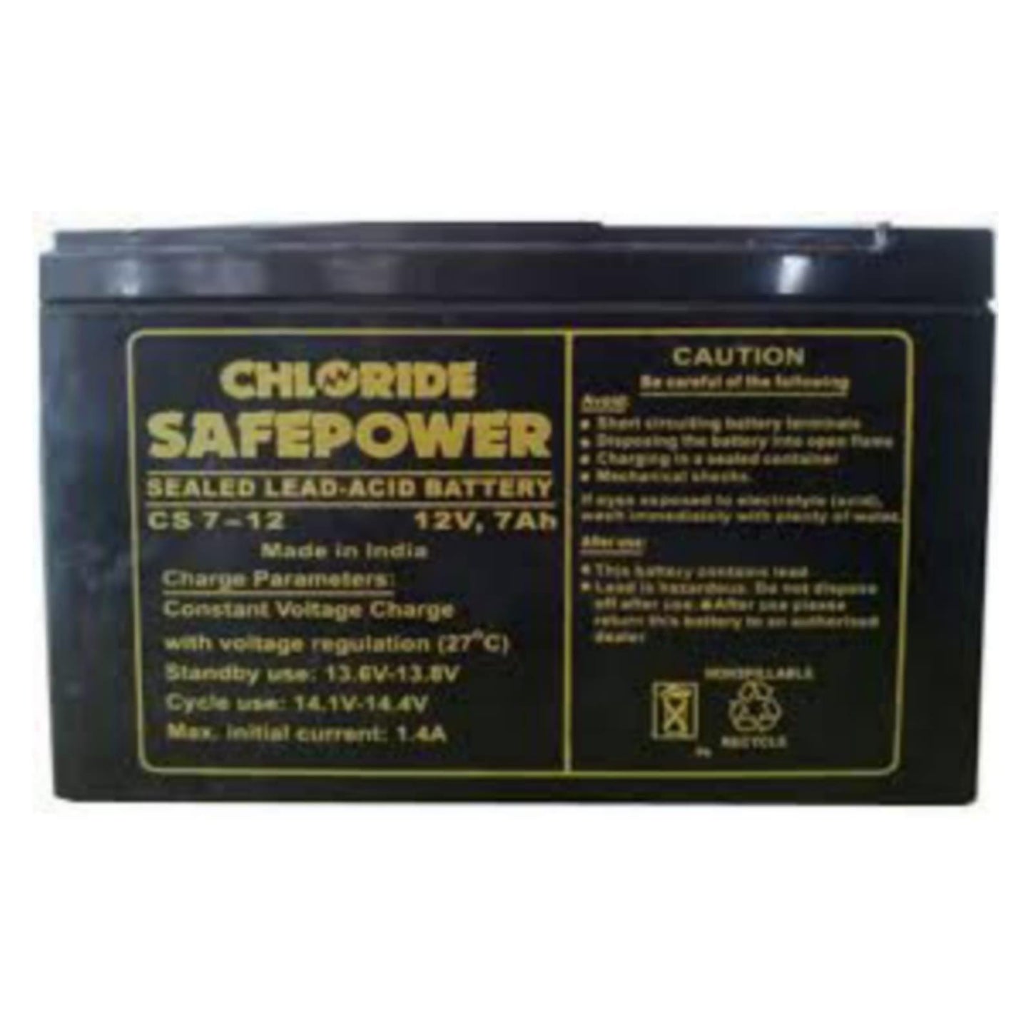 Exide Chloride Safepower CS7-12 - JAI SHIV TRADERS