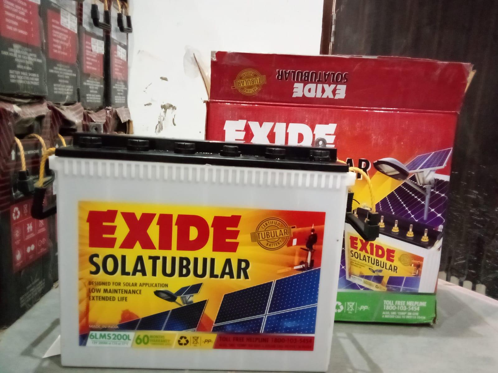 Exide Solar Tubular 6LMS200L - JAI SHIV TRADERS