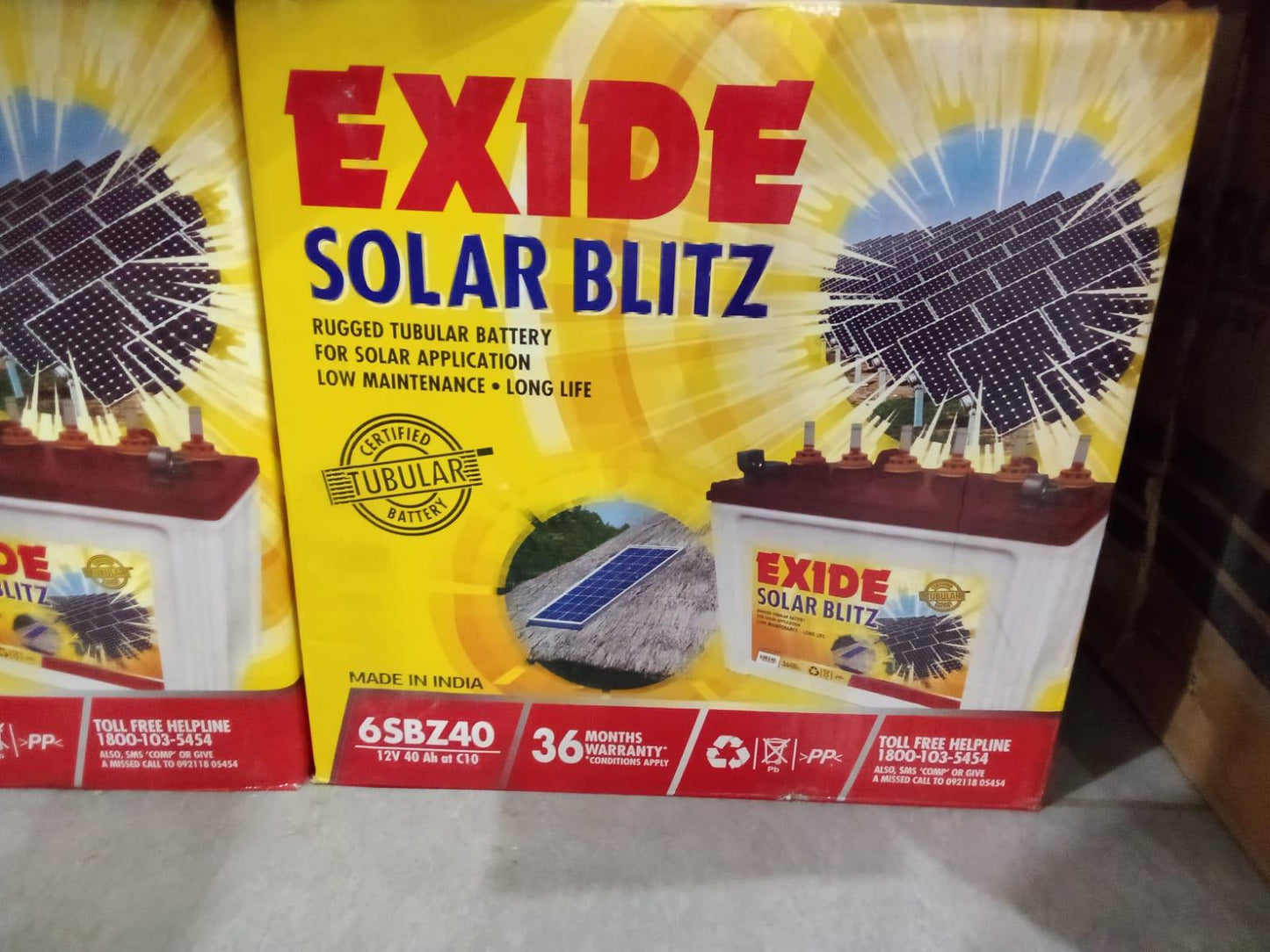 Exide Solar Blitz 40AH (6SBZ40) - JAI SHIV TRADERS