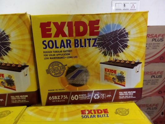 Exide Solar Blitz 75AH (6SBZ 75L)