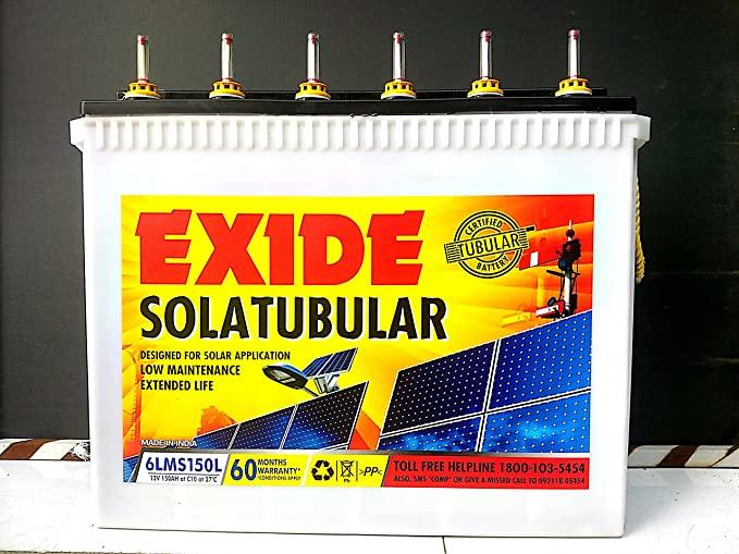 Exide Solar Tubular 6LMS150L (150AH) - JAI SHIV TRADERS