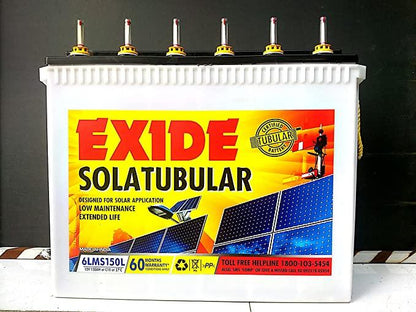 Exide Solar Tubular 6LMS150L (150AH) - JAI SHIV TRADERS