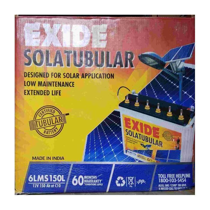 Exide Solar Tubular 6LMS150L (150AH) - JAI SHIV TRADERS