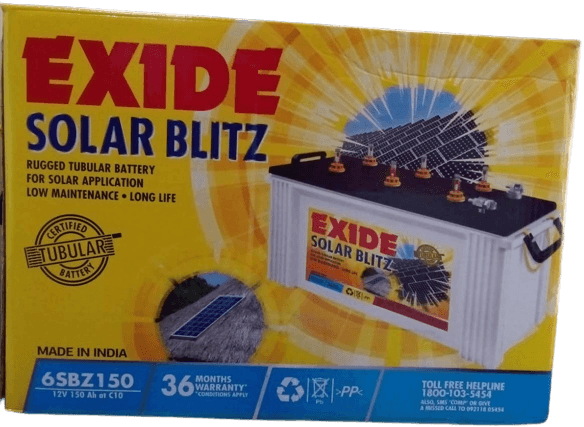 Exide SolarBlitz 6SBZ150 (150AH) - JAI SHIV TRADERS