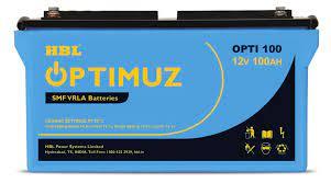 HBL OPTIMUZ 100AH 12V SMF VRLA BATTERY-OPTI 100 - JAI SHIV TRADERS